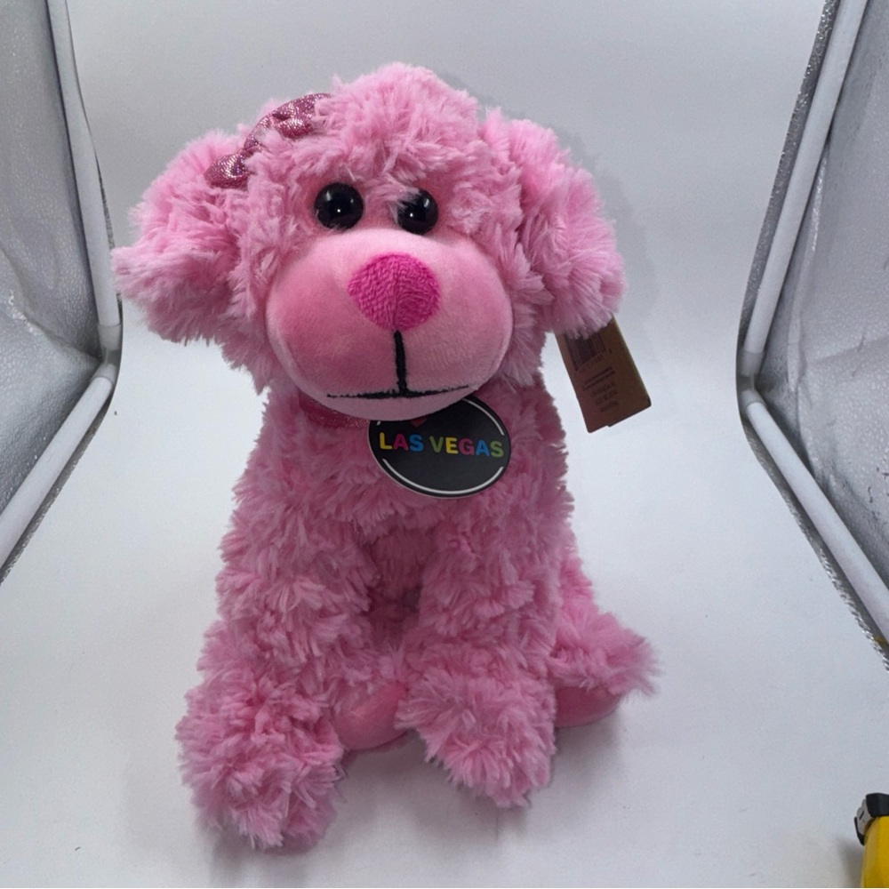 Las Vegas Pink Puppy Dog Plush Stuffed Animal Toy Petting Zoo NWT